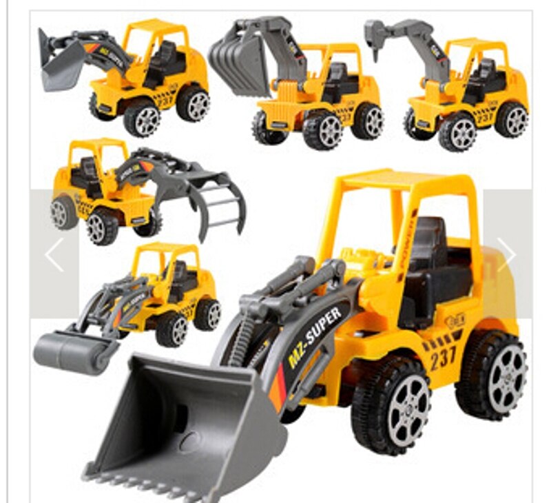 Kids Toy Mini Engineering Vehicle Car Truck Excavator Model Toys Boy (Color: Yellow) IFA 40JC