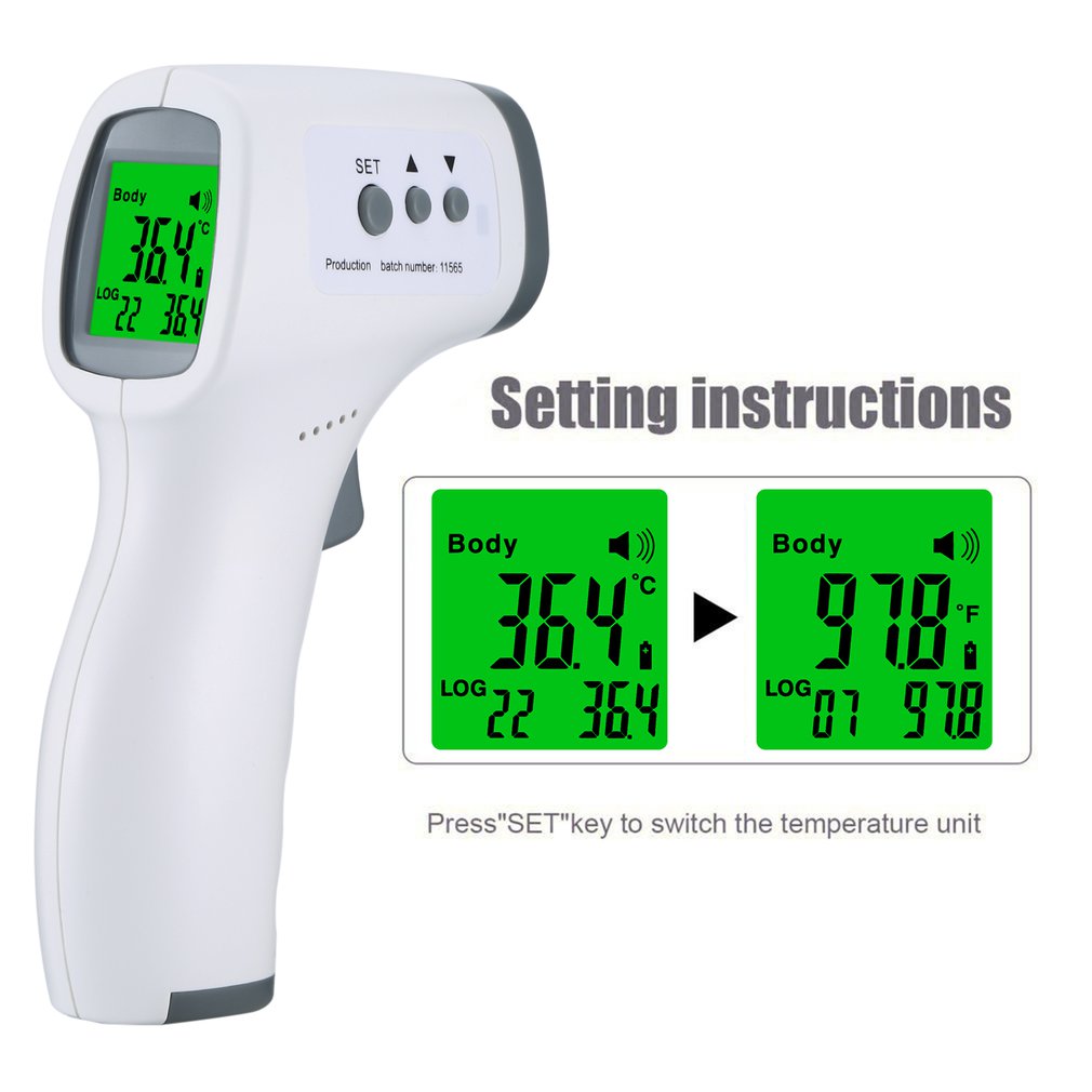 Digitale Non-Contact Body Thermometer Draagbare Baby Volwassen Ir Oor Voorhoofd Temperatuur Test Koorts Thermometer