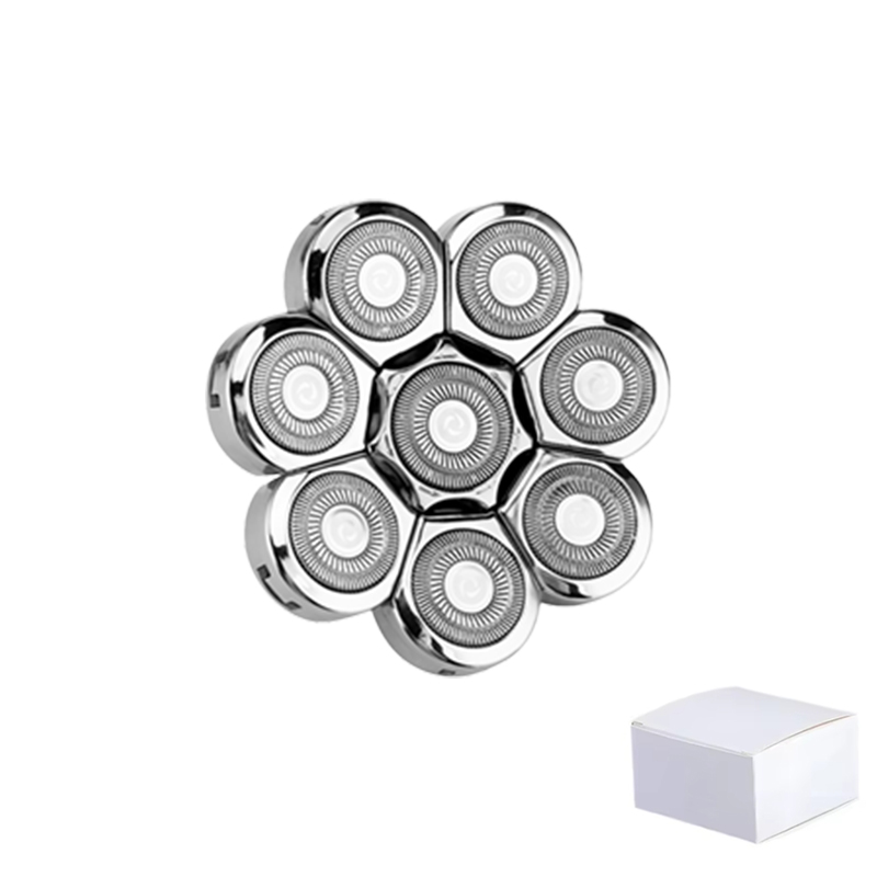 Replaceable 3D 4D 5D 6D 7D 8D 9D Electric Shaver Heads | Nose Trimmer, Hair Clipper & Facial Massage Heads: Orange