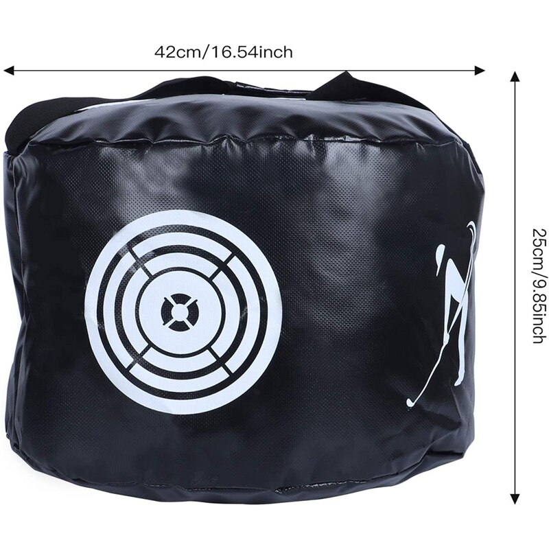 PGM Golf Impact Power Smash Bag Golf Swing Training Package Hitting Bag Swing Training Aids Waterproof Durable,Black
