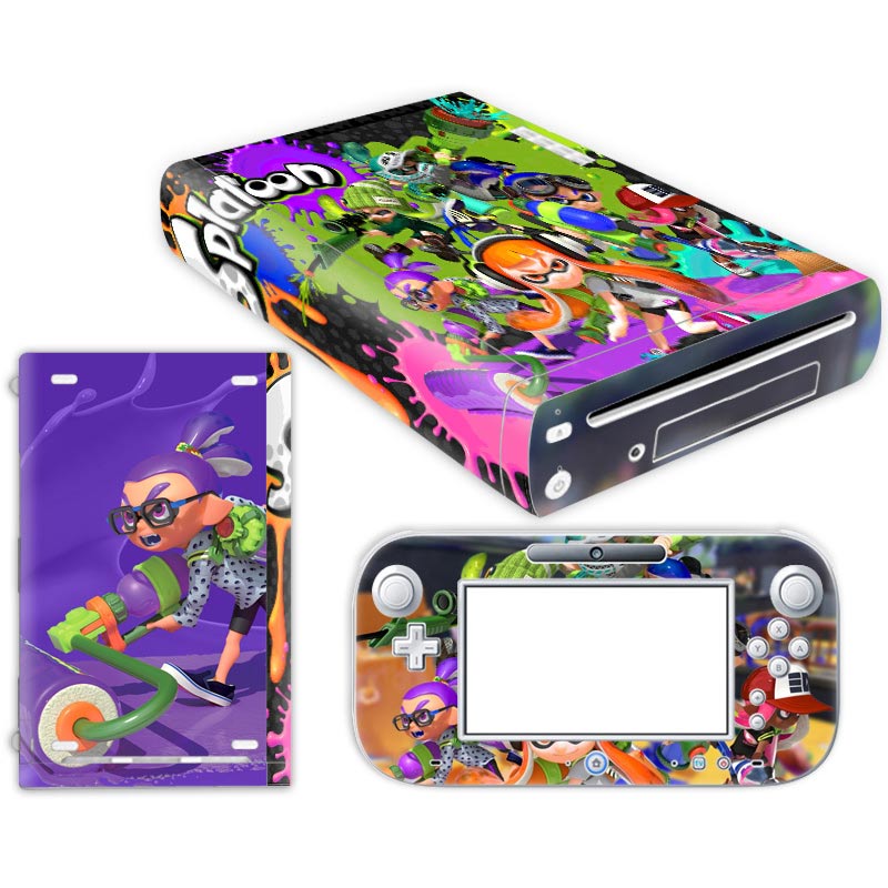 Funda para consola W ii U con controles remotos Skins para pegatina Nintend w ii u para w ii u skin: TN-WiiU-0558