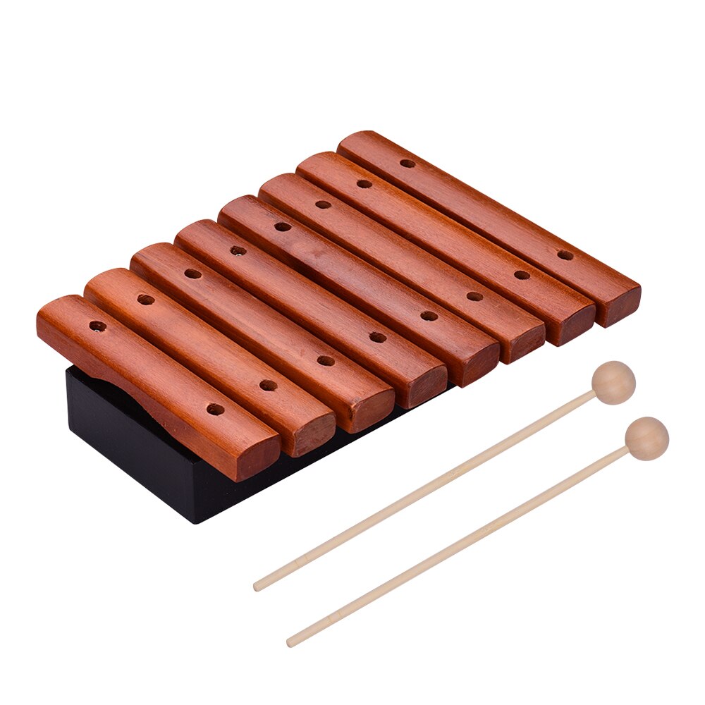 Musical Instrument 8 Notes Wood Xylophone Includes 2 Wooden Mallets for Children Kids Educational Music Toys
