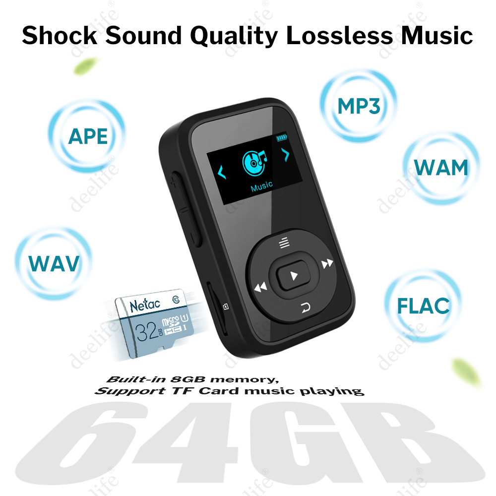 Lauf MP3 Spieler Bluetooth Mit Kopfhörer Mini Radio Musik MP3 Spielen Tragbare Walkman Mit Radio/FM/Rekord Für Sport