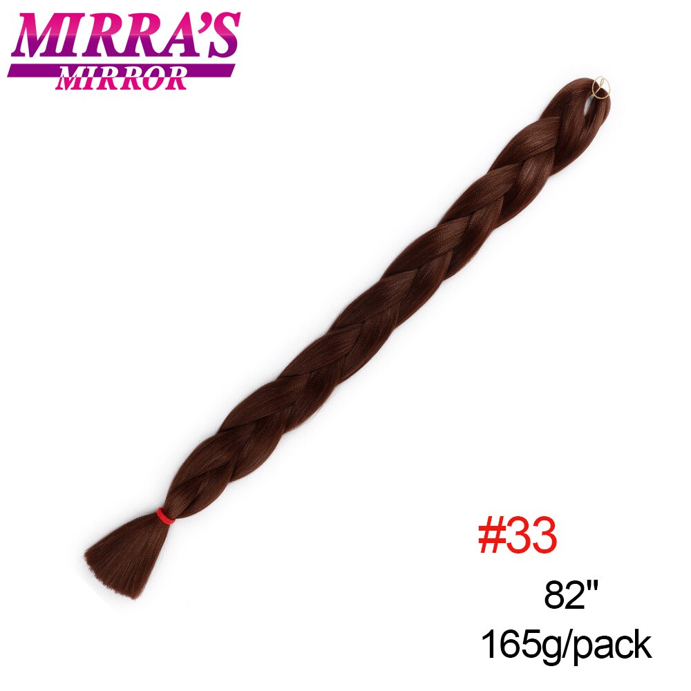 Mirra's Mirror – Extensions de tresses synthétiques Jumbo, 82 pouces, tresses Afro colorées rose bleu gris noir: # 33