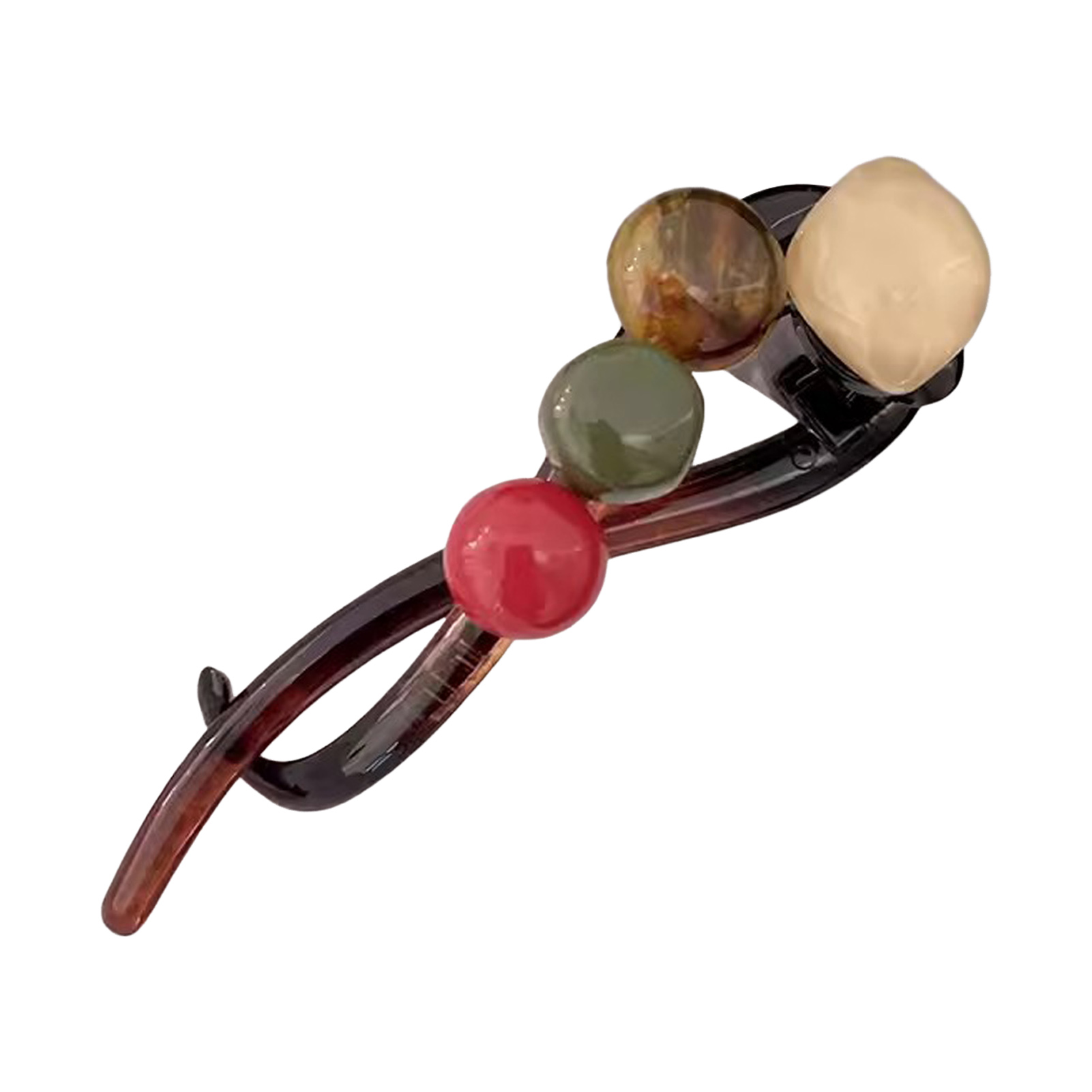 Pasadores de verano para mujer, horquilla con forma de bola colorida Vintage, accesorios para el cabello de viaje para compras diarias, pinza para el cabello de tiburón grande, 1 ud.: Lavanda