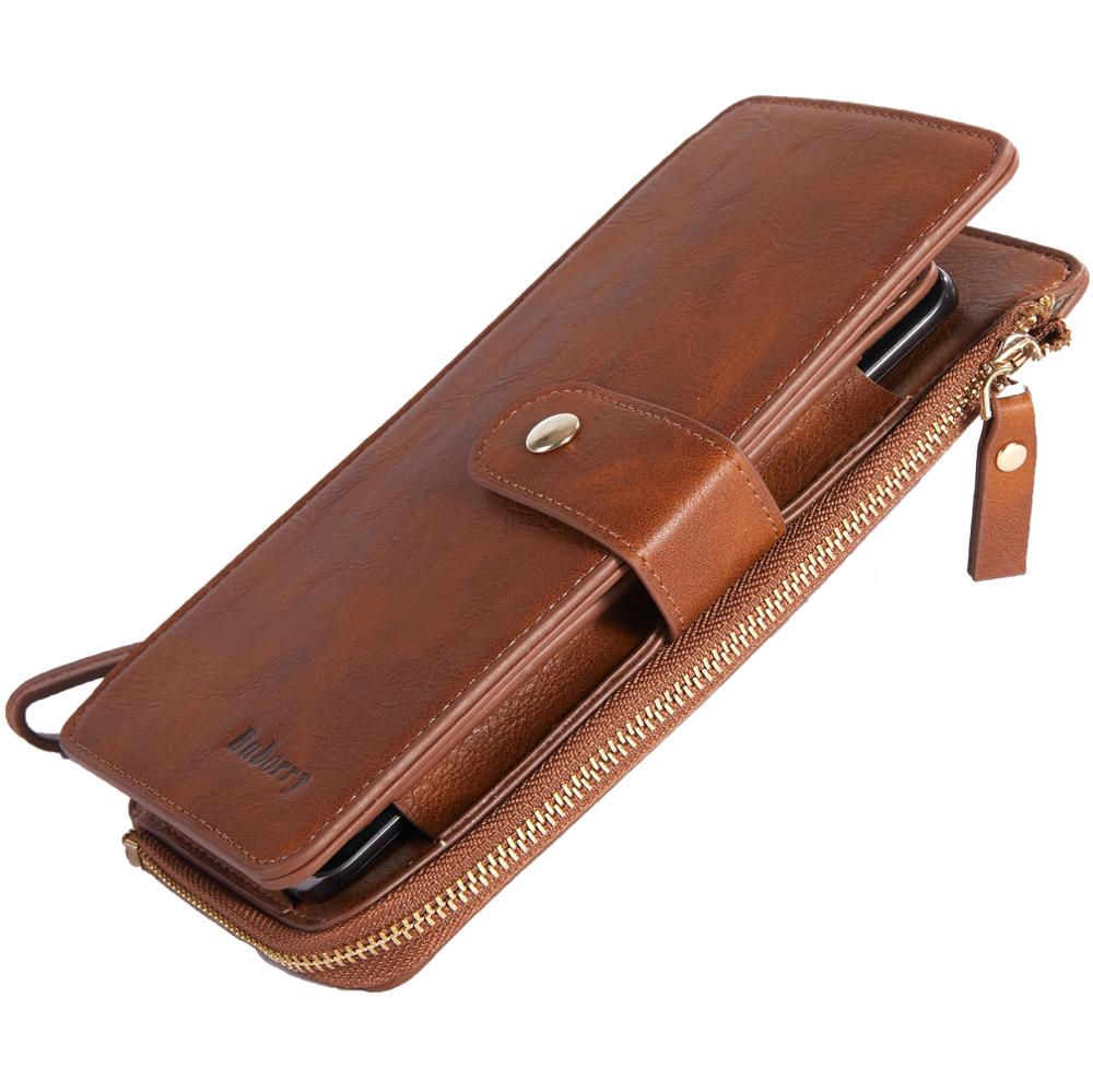 Heren lange telefoon portemonnee multifunctionele clutch portemonnee voor mannen hasp kaarthouder grote capaciteit handtas portemonnees