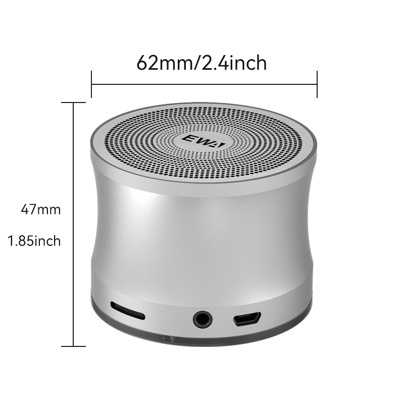 Tws bluetooth-højttaler i metal, bærbare musikhøjttalere med aux-indgang, micro sd, mikrofon, håndfri til hjemmelydboks