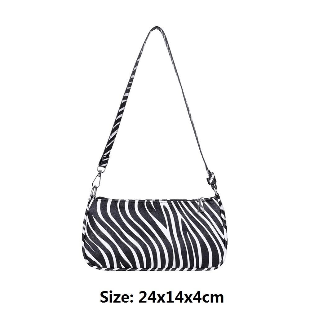 Offre spéciale sacs à main résistant à l'usure femmes en cuir PU rétro sacs à main léopard serpent sac à bandoulière Shopping fourre-tout Bolsas Mujer: Zebra 01