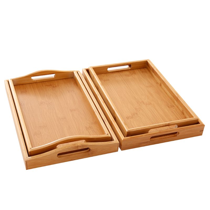 Free Ship Serving Tray with Handles Great for Dinner Trays, Tea Tray, Bar Tray, Breakfast Tray, or any Food Tray Bamboo Wooden
