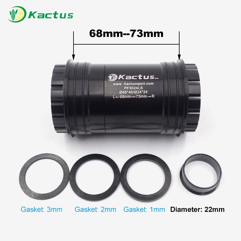 Kactus tech pressfit lock cykel bundbeslag  bb30 to 22 24 press fit keramiske lejer bundbeslag 68 73 kranksæt bb dele