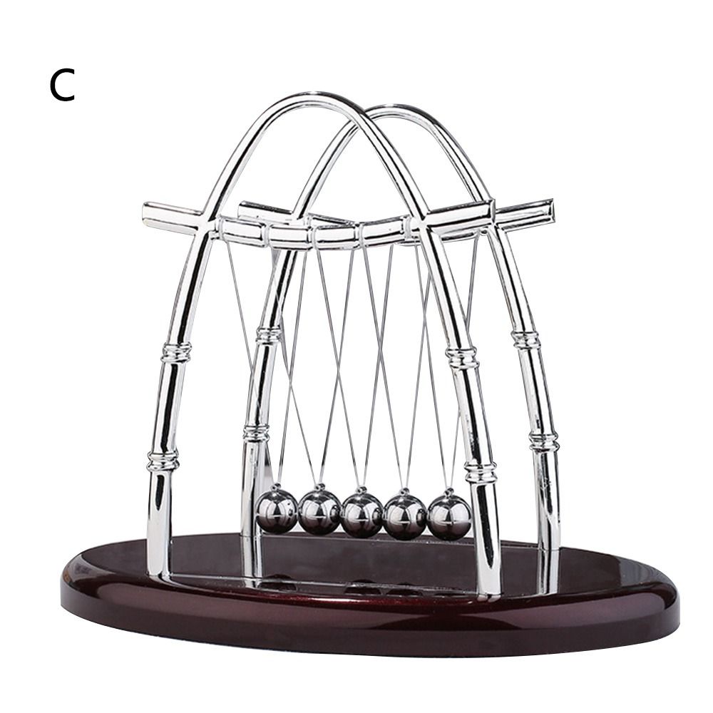 1 PC Cradle Balance Steel Balls School Teaching Supplies Physics Science Pendulum Desk Toy Home Decoration: Dark Khaki