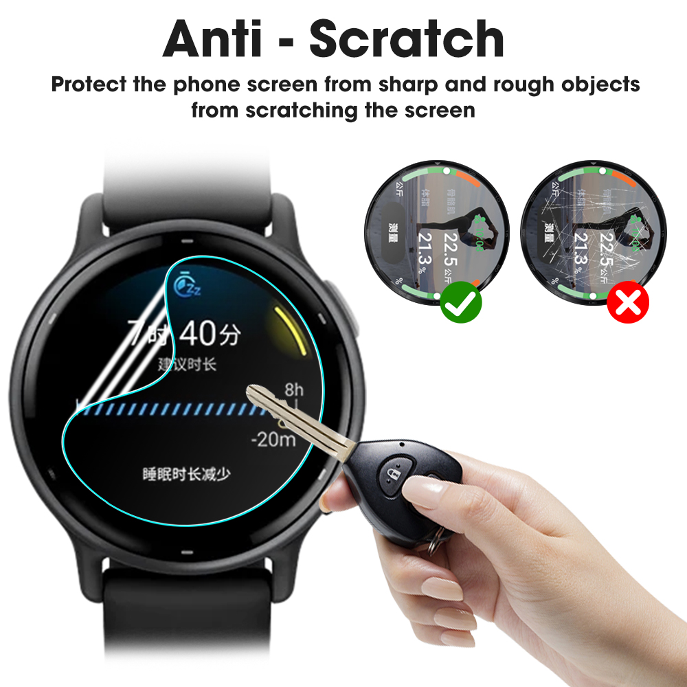 Película protectora completa transparente suave para reloj deportivo Garmin Vivoactive 5, protectores de pantalla de película de hidrogel para Garmin Vivoactive 5