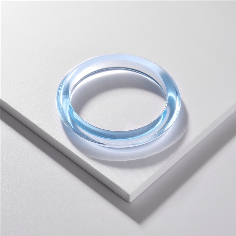 Cool Summer Acetic Acrylic Bangles Bracelets Transparent Clear Acrylic Resin Bangle Bracelet for Women