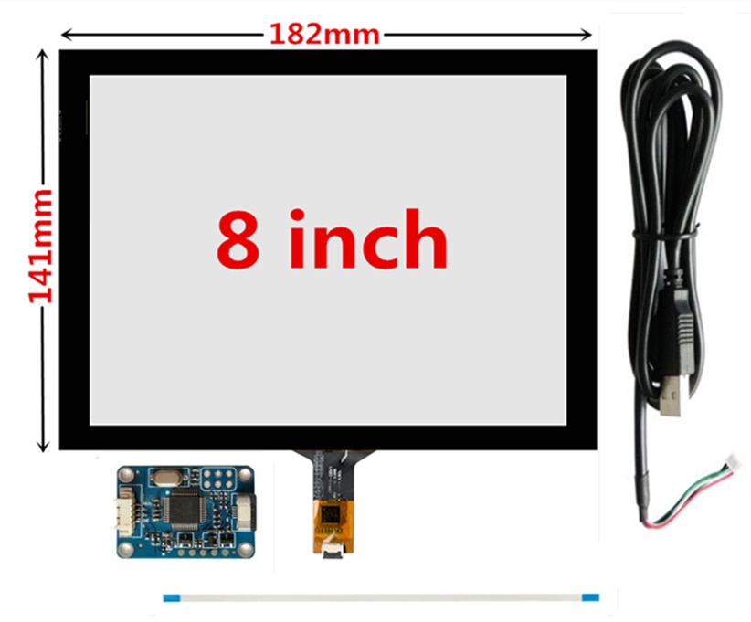 8 Inch 182mm*141mm Raspberry Pi GPS Navigation Capacitive Touch Digitizer Touch Screen Panel