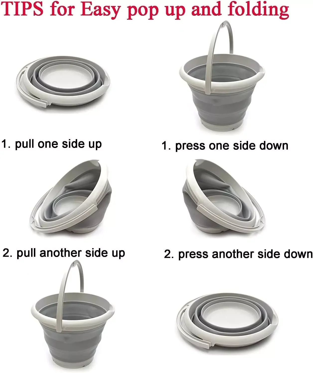 1Set Motorhome Water Funnel Filler Toilet Flush Filler Funnel 10L Collapsible Folding Silicon Bucket for Caravan Campervan