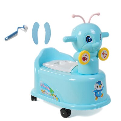 Lovely Bee Musical Baby Potty Toilet Kids Potty Baby Potty Portable Travel Potty Chair Toilet Seat For Kids Trainer Toilet Seat: Blue