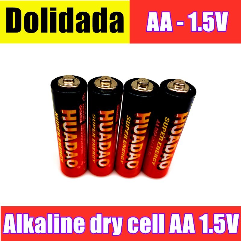 Batería seca alcalina Huadao desechable pila AA 1,5 V, adecuada para cámara, calculadora, despertador, ratón, control remoto