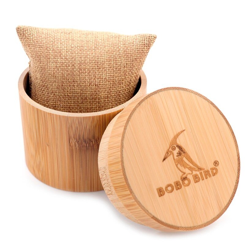 Bobo bird bamboe houten horloge doos ronde bamboe buis