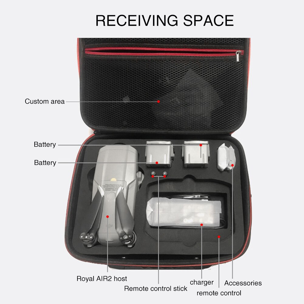 Akumulator twardy EVA podróż warkot pilot ręczny futerał robić przenoszenia o dużej pojemności wielofunkcyjny przenośny robić DJI Mavic powietrze 2