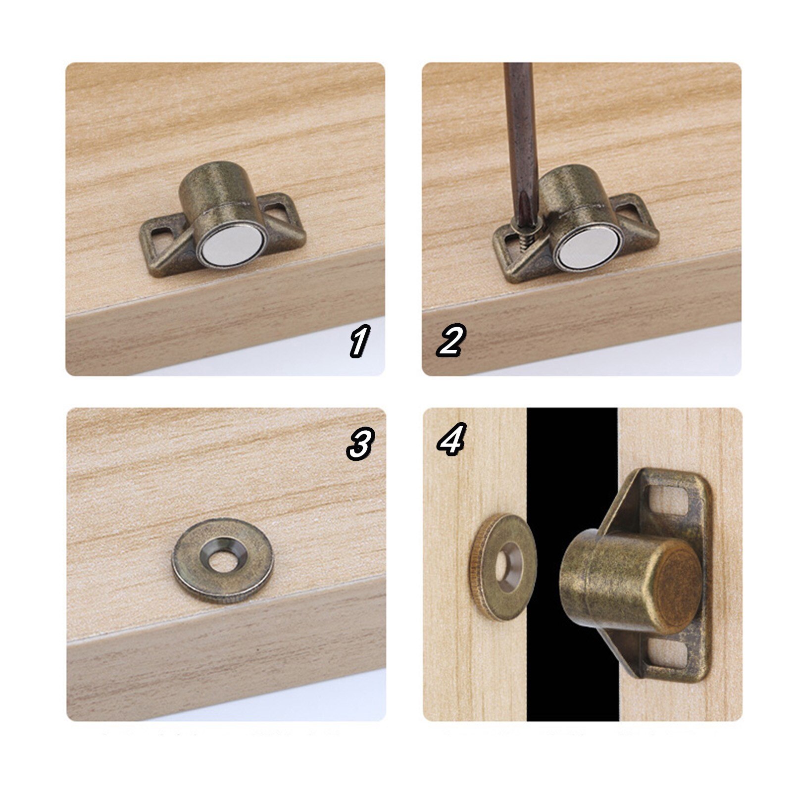 Magnet Door Catch Furniture Fittings Strong Magnet For Cabinet Door Stoppers Super Powerful Cabinet Neodymium Magnetic Latch#p35