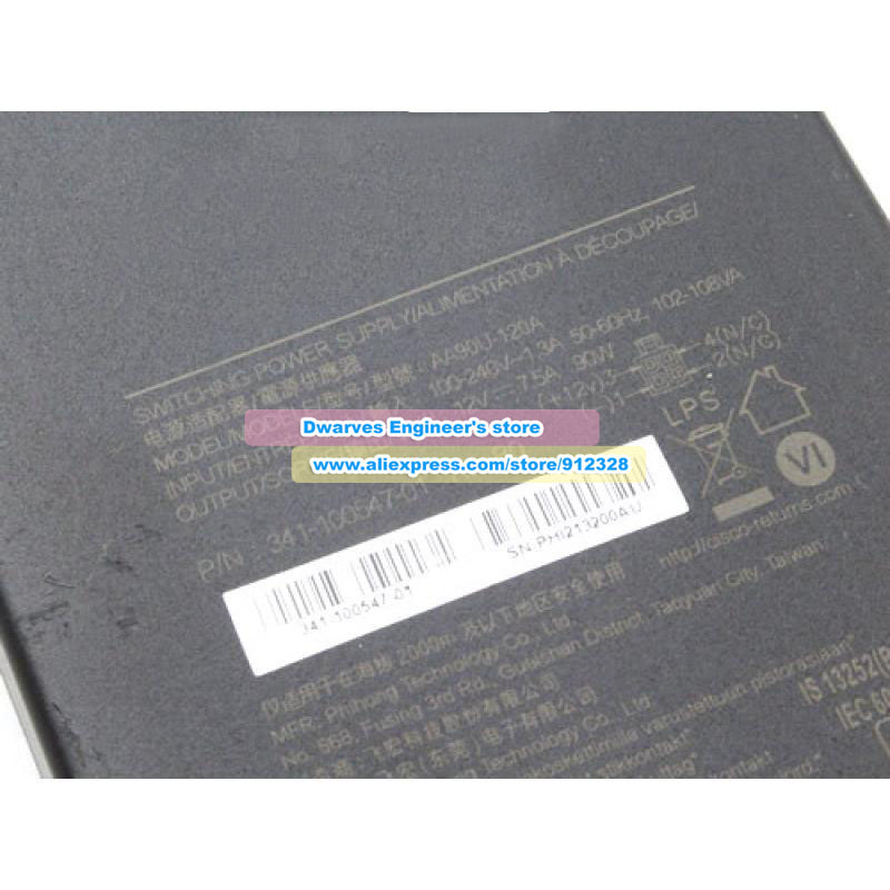AA90U-120A 341-100547-01 AC Adapter 12V 7.5A 90W for ISR 4221 ISR 1100 Series 1111-8P C1113-8PLTE Molex 4 Pins