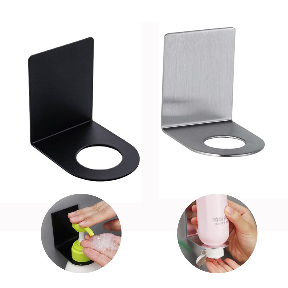 1 sztuk ze stali nierdzewnej metalowy haczyk bez dziurkacza naścienny butelka mydła uchwyt na wieszak stojak trwałe bezśladowe przybory kuchenne