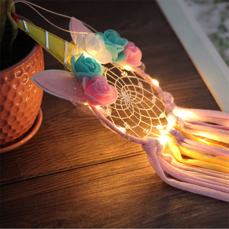 1 sztuk jednorożec łapacz snów dziewczyna sypialnia akcesoria ścienne dekoracje robić domu niemowlę prysznic ślub Favor impreza jednorożec Christmas prezent-B