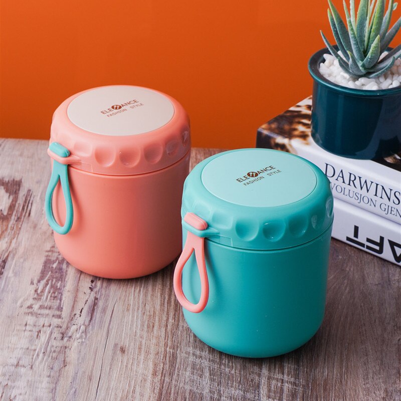 380ml Insulated Lunch Box Soup Holder Portable Food Container For Picnic School Office Hand-Held Soup Cup Kitchen Accessories