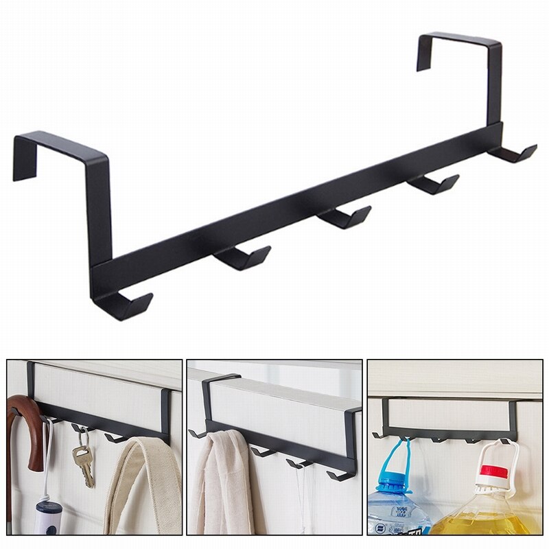 Hanger on Door Holder Clothes Hanger for Coat Rack Towel Hooks for Kitchen Bathroom Organizer Metal hHoks for Hat Cap Holder