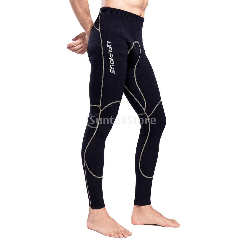 Mannen 1.5Mm Neopreen Duiken Lange Broek Voor De Winter Zwemmen Zeilen Surfen Wetsuit Warm Houden Broek Kanoën Stand Up peddelen: XL Black