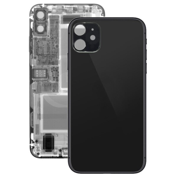 Casa di vetro Copertura Posteriore Della Batteria per il iPhone 11 Del Telefono mobile Parti di Ricambio: nero