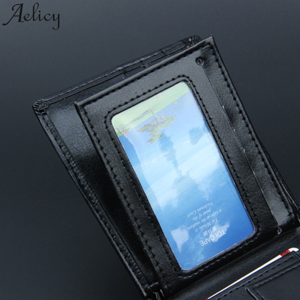 Aelicy Lederen Mannen Zakelijke Creditcard Houder Portemonnee Bifold Mini Id Credit Card Wallet En Purse Zakken