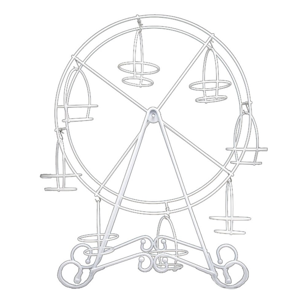Rvs Cake Display Houder Reuzenrad 8 Cup Cake Stand Draaien Wedding Party Verjaardag Bakken Tools Dessert Decor: white