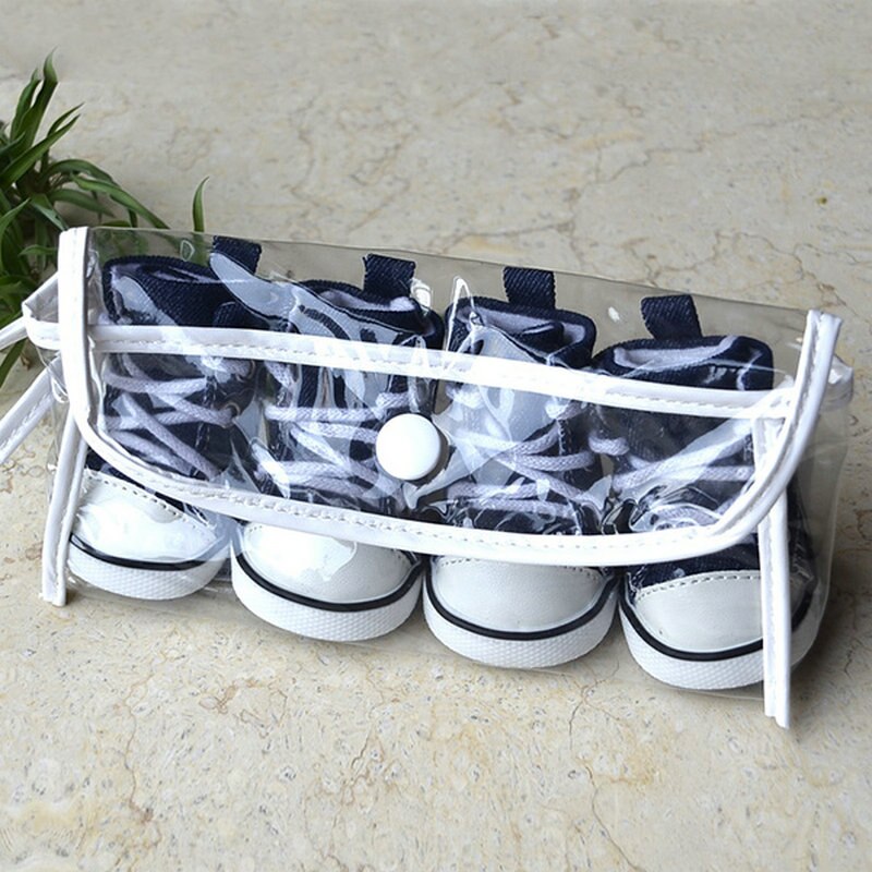 Jean Pet Dog Shoes Winter Warm Outdoor Puppy Shoes Boots For Small Dogs Chihuahua Cats Pet Supplies XS-XL