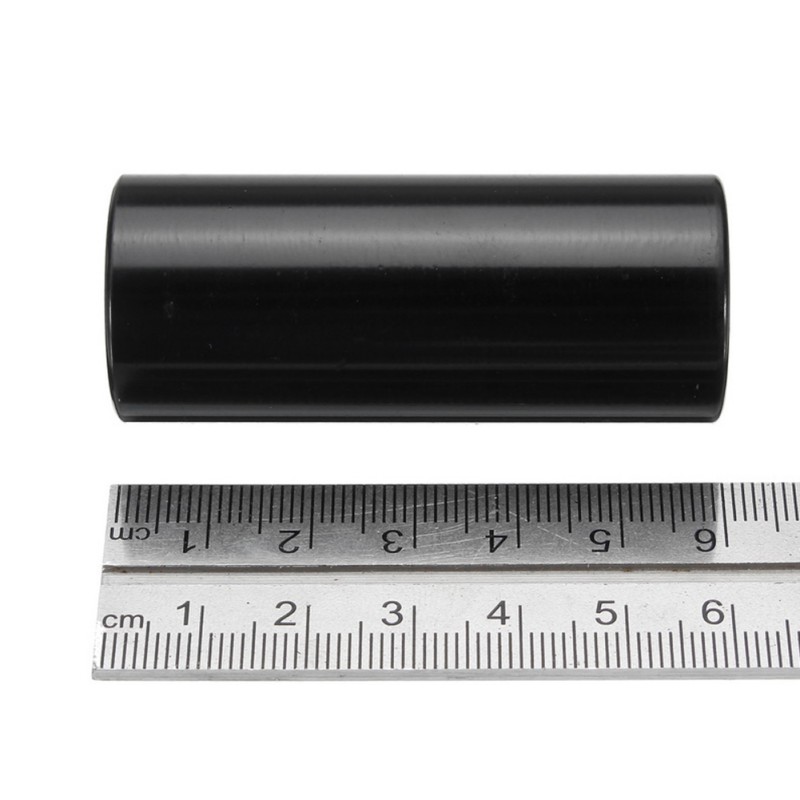 28/50/60/70mm guitare métal Slip Tube doigt Set métal curseur acier inoxydable manchon cylindre Tube guitare joueur accessoires: Black 60 mm