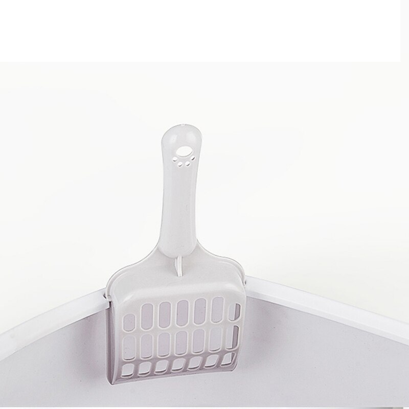 Caja de arena para gatos, sanitario para mascotas, con protección anti-salpicaduras, para perros y gatos, caja de plástico con cuchara para remover la arena, para el hogar