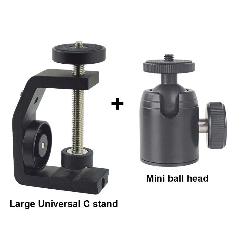 Multifuncional clipe de alumínio unc1/4 Polegada parafuso universal c suporte braçadeira para câmera tripé flash suporte
