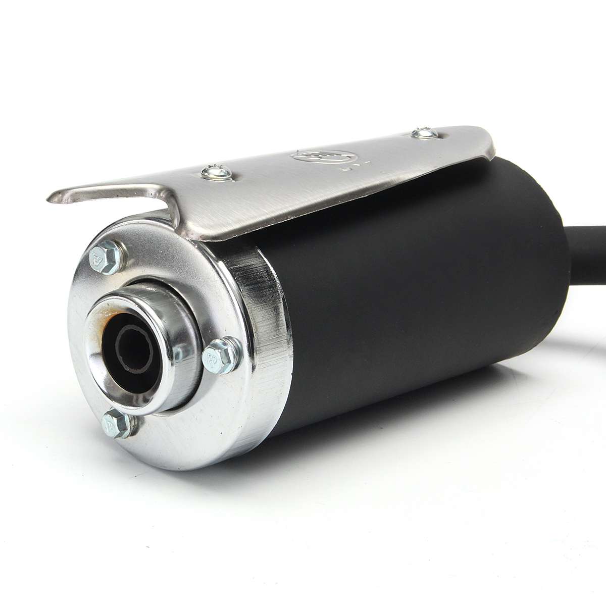 Tubo de escape Universal Negro para Motocross, silenciador para motor de motocicleta, Mini bicicleta, Quad, ATV, 43cc, 49cc