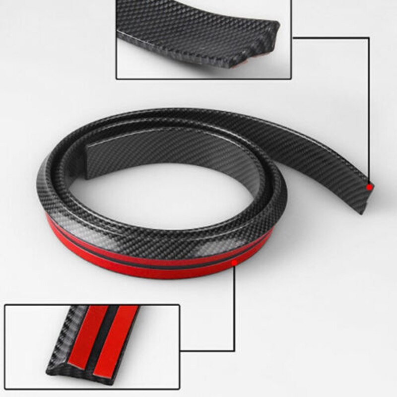 3D Achter Dak Kofferbak Spoiler Wing Tail Lip 4.9Ft Universal Carbon Fiber Look Trim