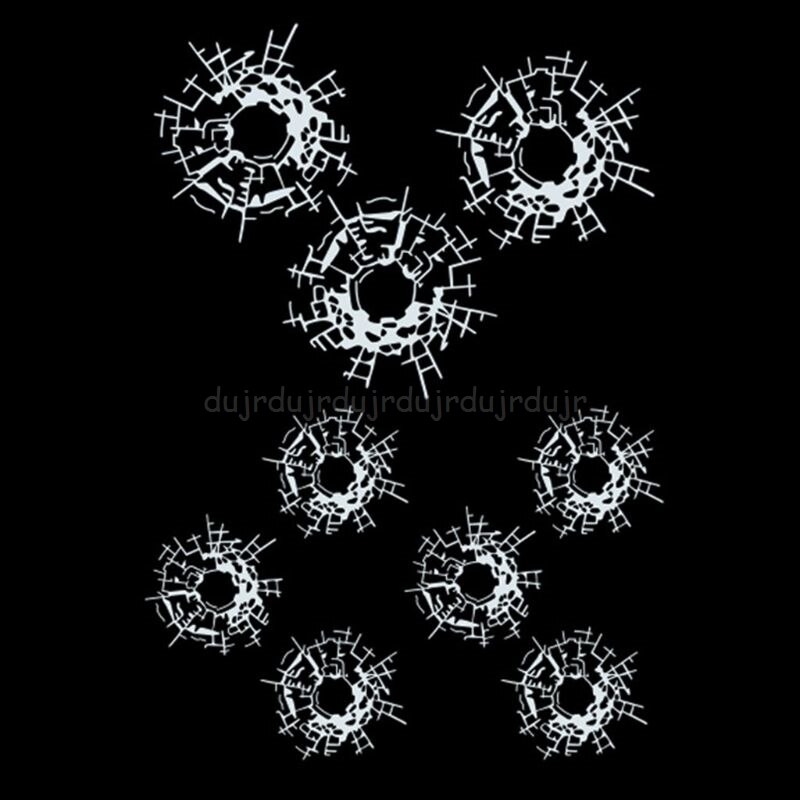 3Pcs/Set 18cm*13.5cm Bullet Holes Glass Art Car Stickers Car-styling Decal Au28 19