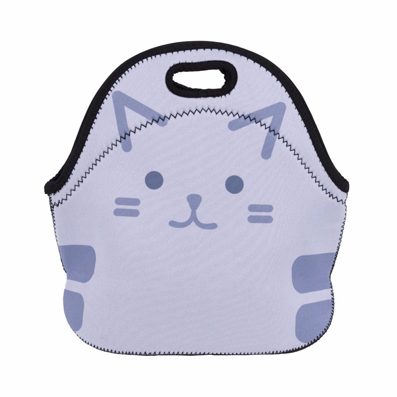 Thermal Insulated 3d Print Neoprene Lunch Bag for Man Women Kids Lunch Bags Cooler Insulation Lunch Box Food Bag: L