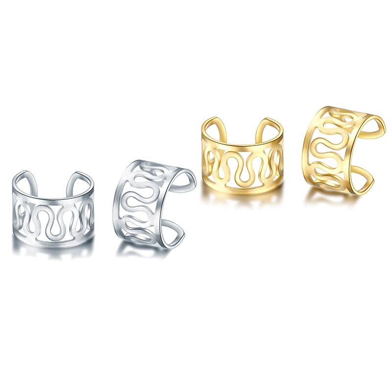 12pcs/set Punk Rock Ear Clip Cuff Wrap Earrings No piercing-Clip On Cartilage Wrap Earring