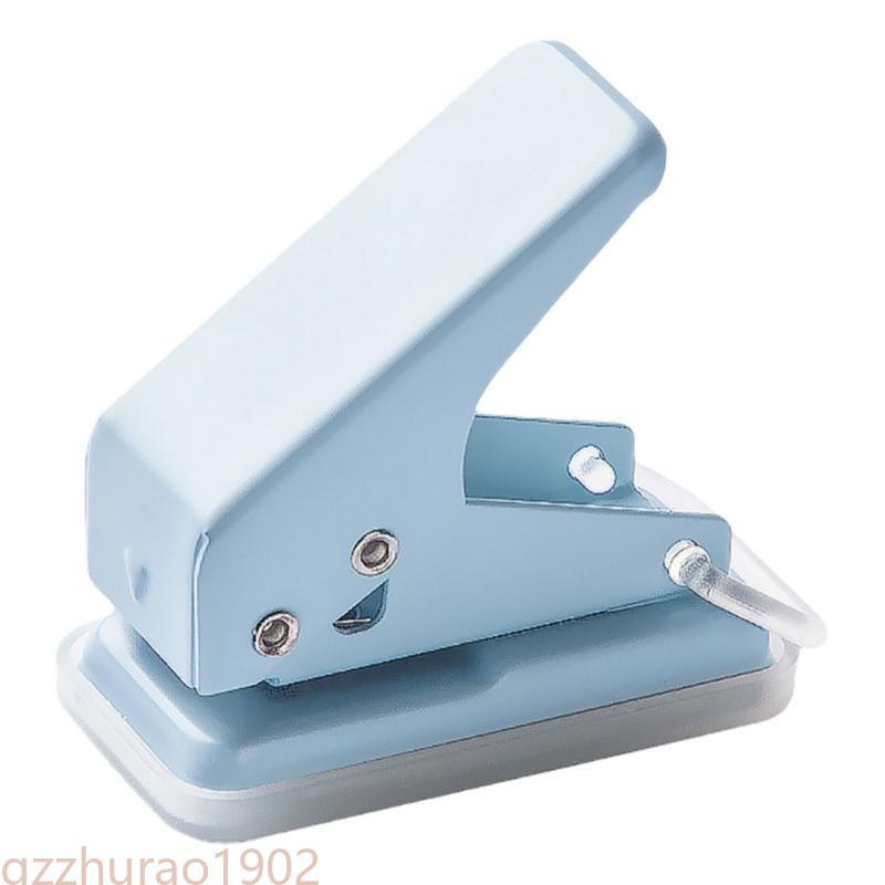Punzonatrice per carta portatile Perforatrice a un foro Punzonatrice a foro singolo Punzonatrice per fori piccoli Forniture per rilegatura scolastiche per ufficio per scrapbooking: Blu