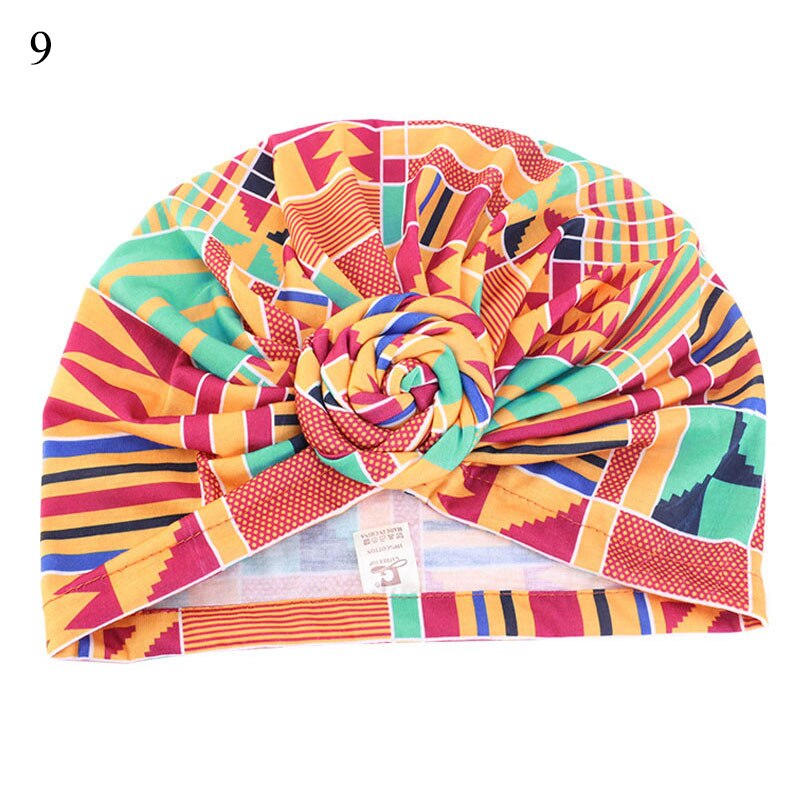 de chaleur africaine bébé populaire enfants beignet Bonnet noeud indien chapeau Parent enfant Extra grand sommeil casquette réglable Satin: 9