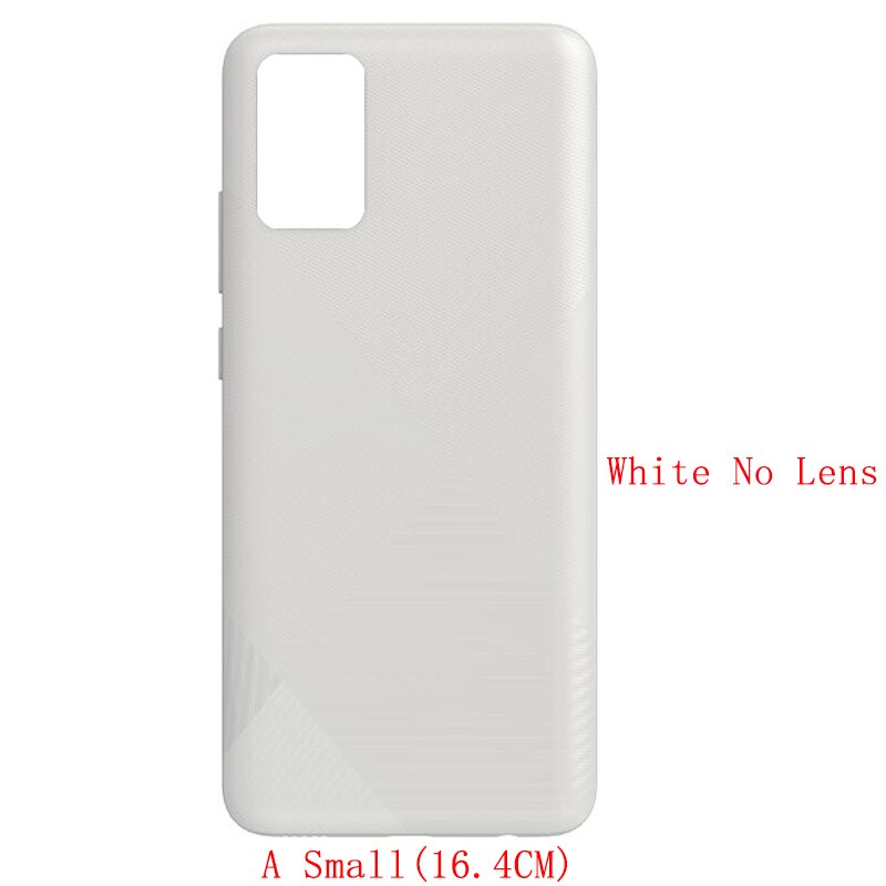 Boîtier de batterie pour Samsung A02S A025F, couvercle de panneau de porte arrière, pièces de rechange: White No Lens A