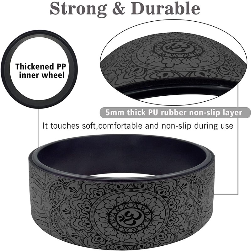 Patroon Crescent Patroon Pilates Ring Fitness Roller Ondersteuning Terug Training Tool Home Gym Oefening Taille Apparatuur Yoga Wiel