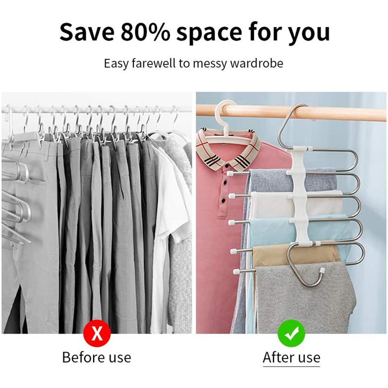 Platzsparende Hosen KleiderbüGel, 2 Stück Hosen KleiderbüGel Aus Edelstahl Erweiterbar, hosen KleiderbüGel Platzsparende