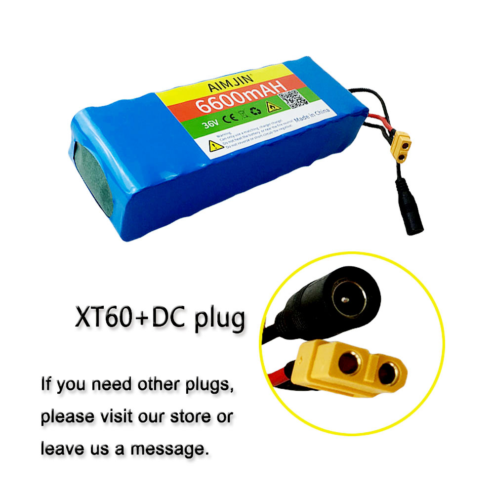 10S2P 36V 18650 6.6Ah Lithium Battery Pack Built-in BMS,For Electric 36V Scooter Bicycle
