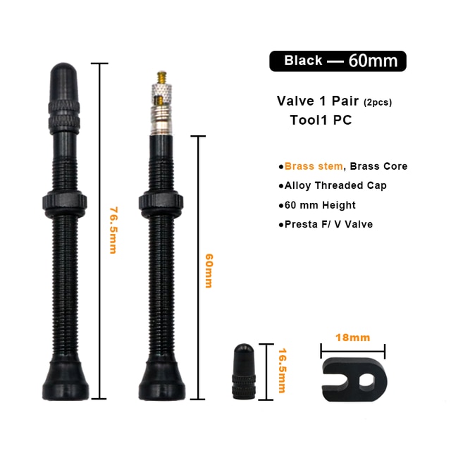2 Stuks 40/60 Mm Fiets Vacuüm Luchtventiel Duurzaam Legering Stuurpen Messing Kern F/V Presta Mtb Tubeless Band Nozzle Cap Fietsen Onderdelen: Roze