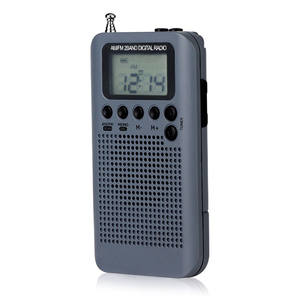 Radio de bolsillo con pantalla Digital, Radio AM, FM, HRD-104, portátil, con controlador de 40mm, altavoz, elementos de música portátiles ligeros